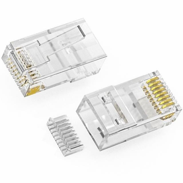 1000 Pcs Premium CAT6 8P8C RJ45 Modular Plug Connector End with Load Bar Insert