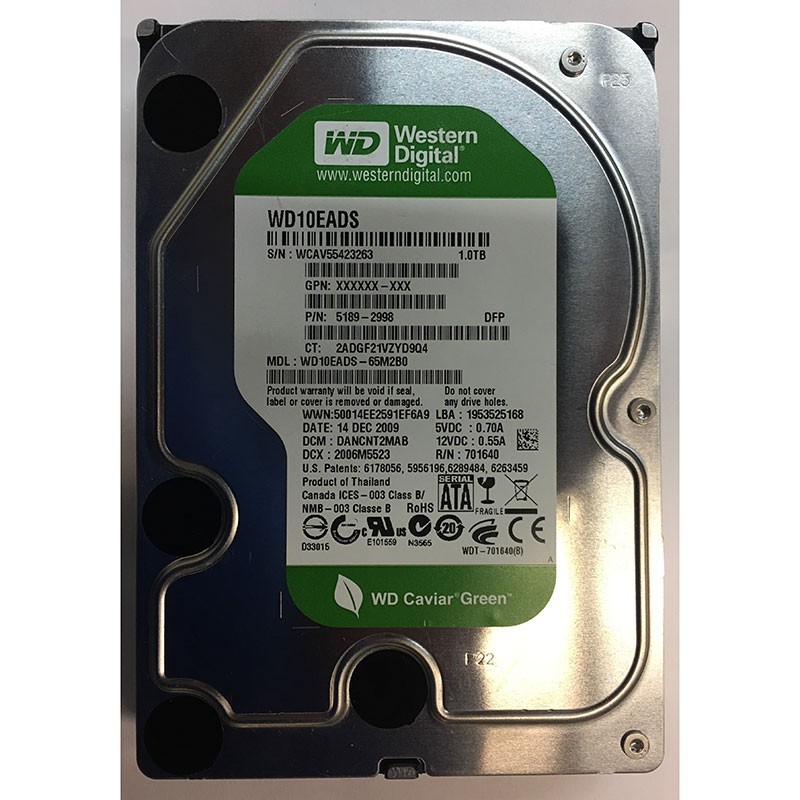 Western Digital WD10EADS Caviar Green 1Tb SATA-3Gbps 3.5-Inch Hard Drive HDD