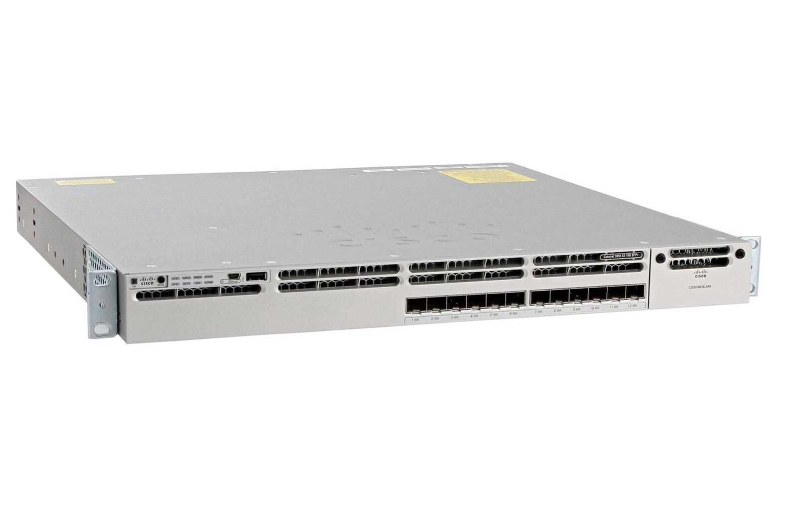 Cisco WS-C3850-12XS-E 12-Port SFP+ Ethernet Catalyst Switch 350WAC PSU IP Base
