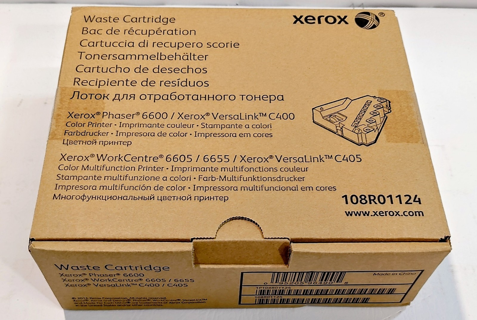Xerox Waste Toner Container - 108R01124 for Ph6600 VL C400 C405 WC 6605/6655