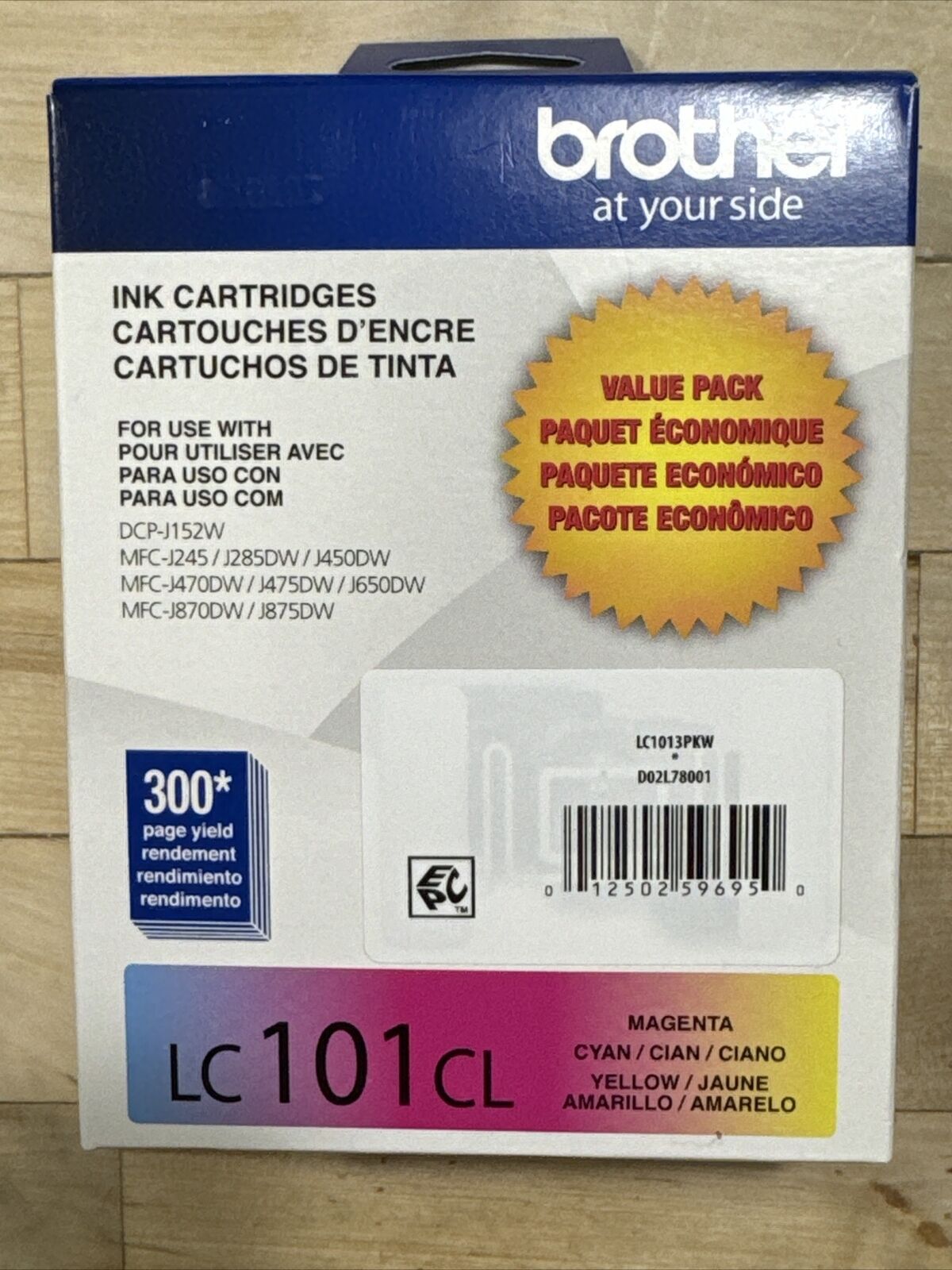 Genuine Brother LC 101 CL  Ink Cartridge Magenta Cyan Yellow Expires 05/2025