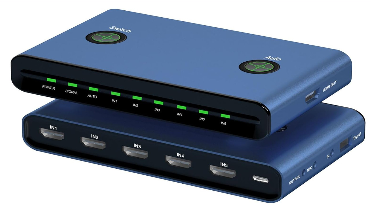 4K Audio Video Capture Card,5 Port HDMI Video Capture Device Full HD Recording