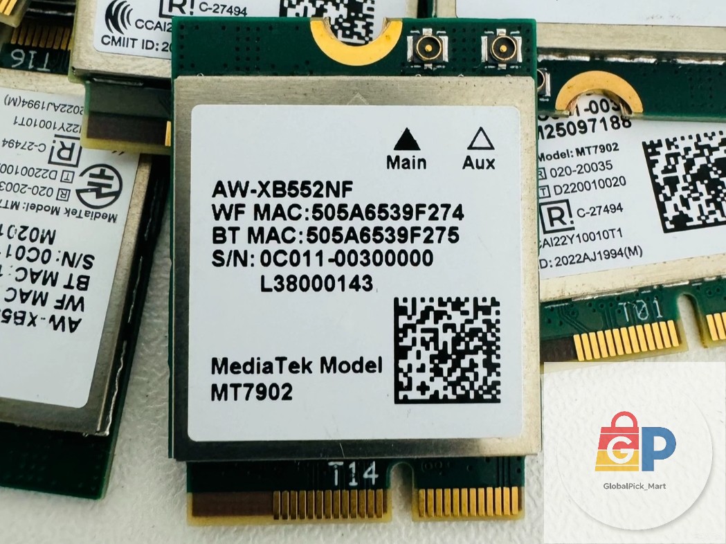 MT7902   AW-XB552NF M.2 2230 PCIE WIFI 6E 802.11AX BLUETOOTH 5.3 WIRELESS CARD