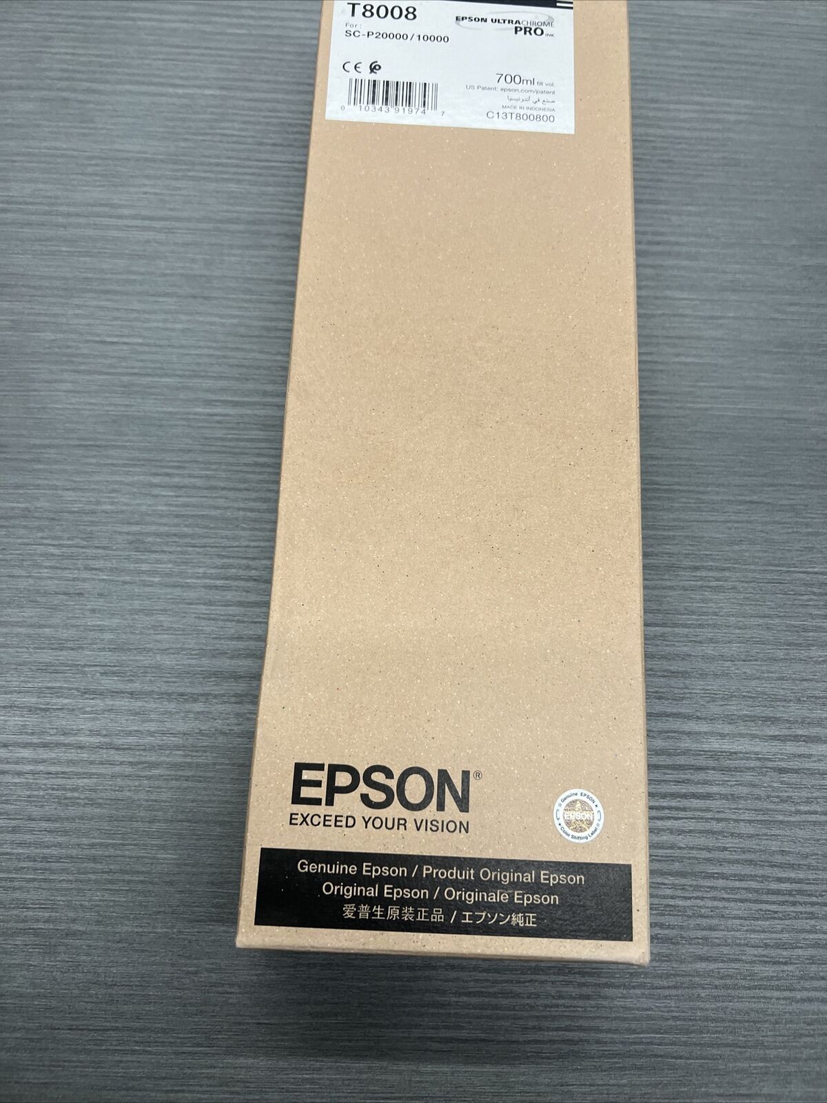 Epson T8008 Ink C13T800800 Unreal Chrome Pro