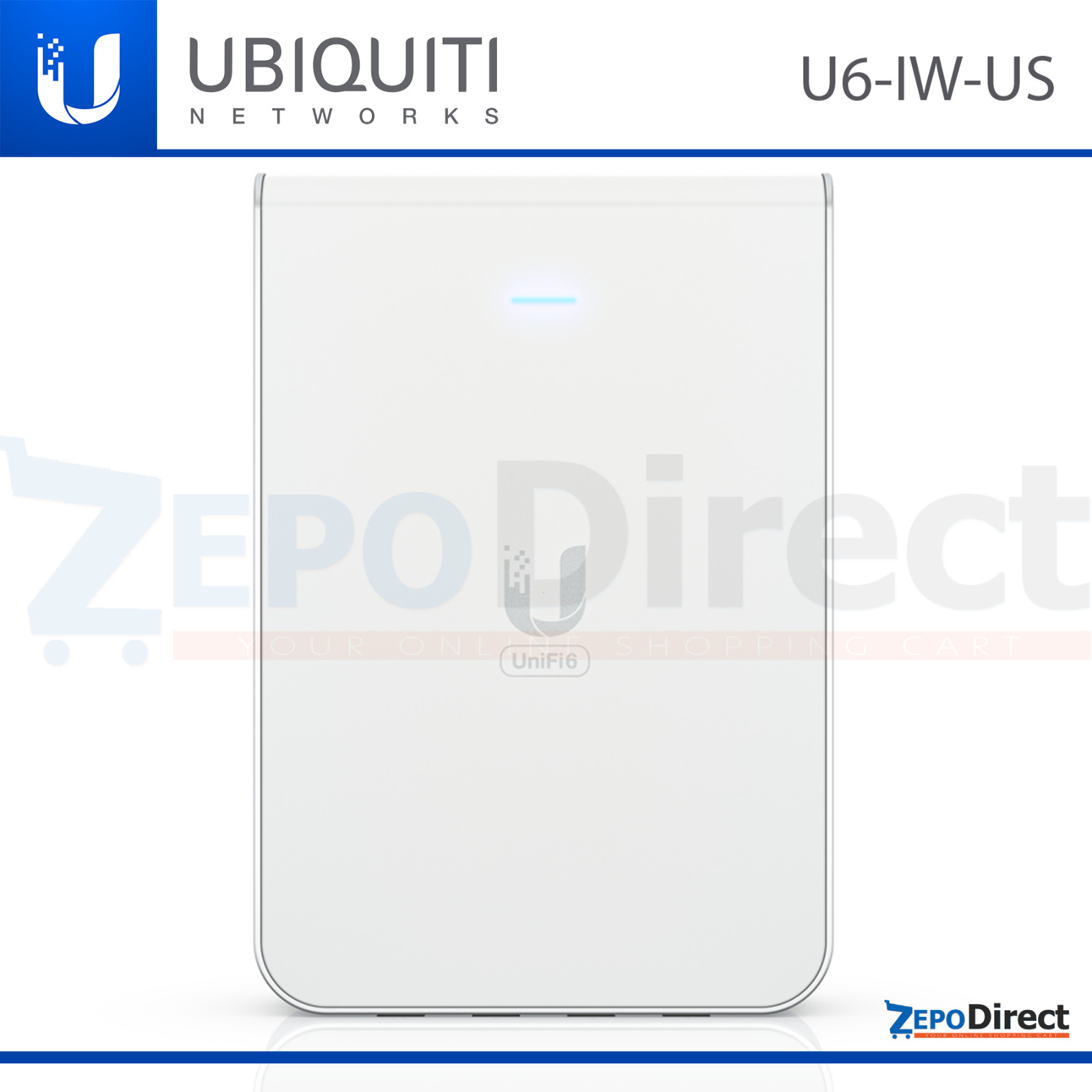 Ubiquiti UniFi WiFi 6 Wireless In Wall Access Point & 4 Port Switch U6-IW-US