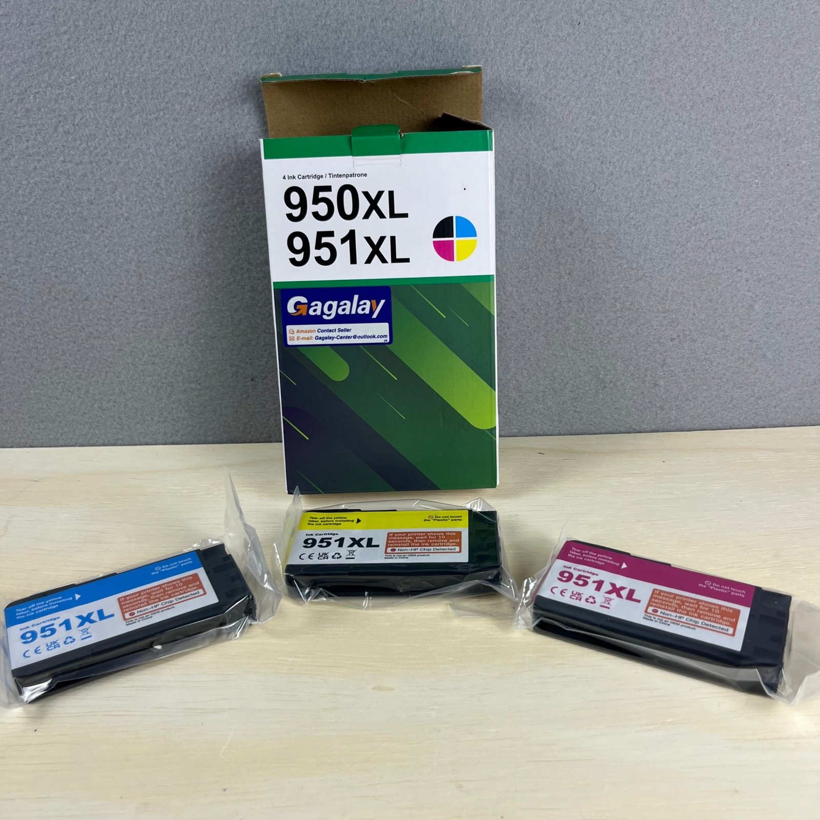 Gagalay 950XL 951XL Ink Cartridges Combo Pack (Missing black) HP 950 951 3-Pack