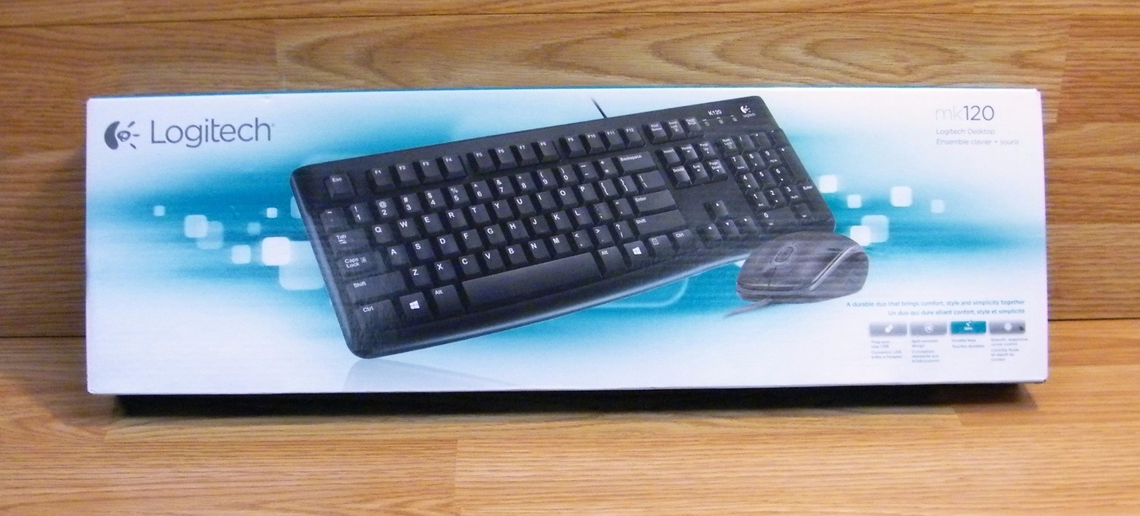 Genuine Logitech (MK120) Wired Black Computer Keyboard & Mouse Combo **NEW** 