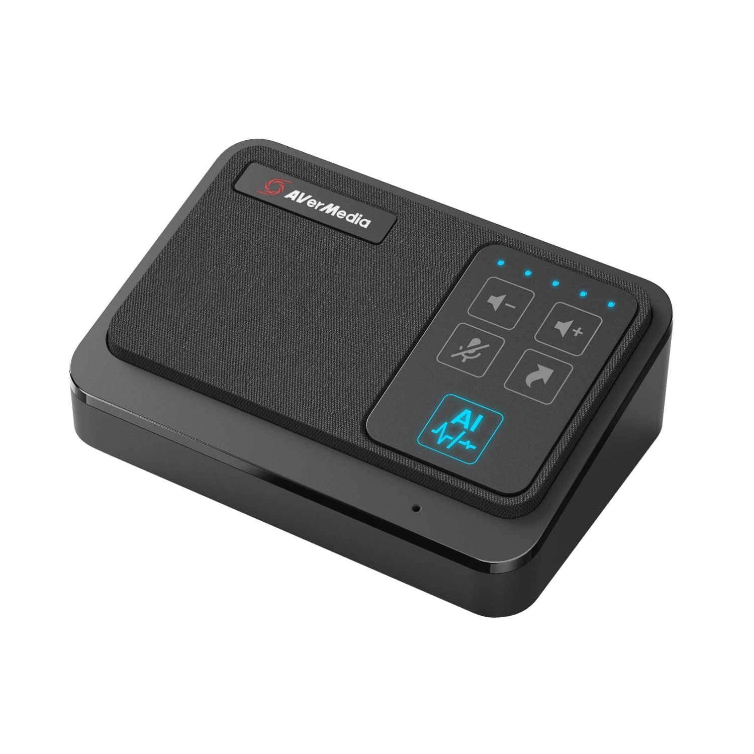AVerMedia AS311 AI Speakerphone - 12 x 8 x 4 cm (4.7 x 3.1 x 1.6 in.), Black