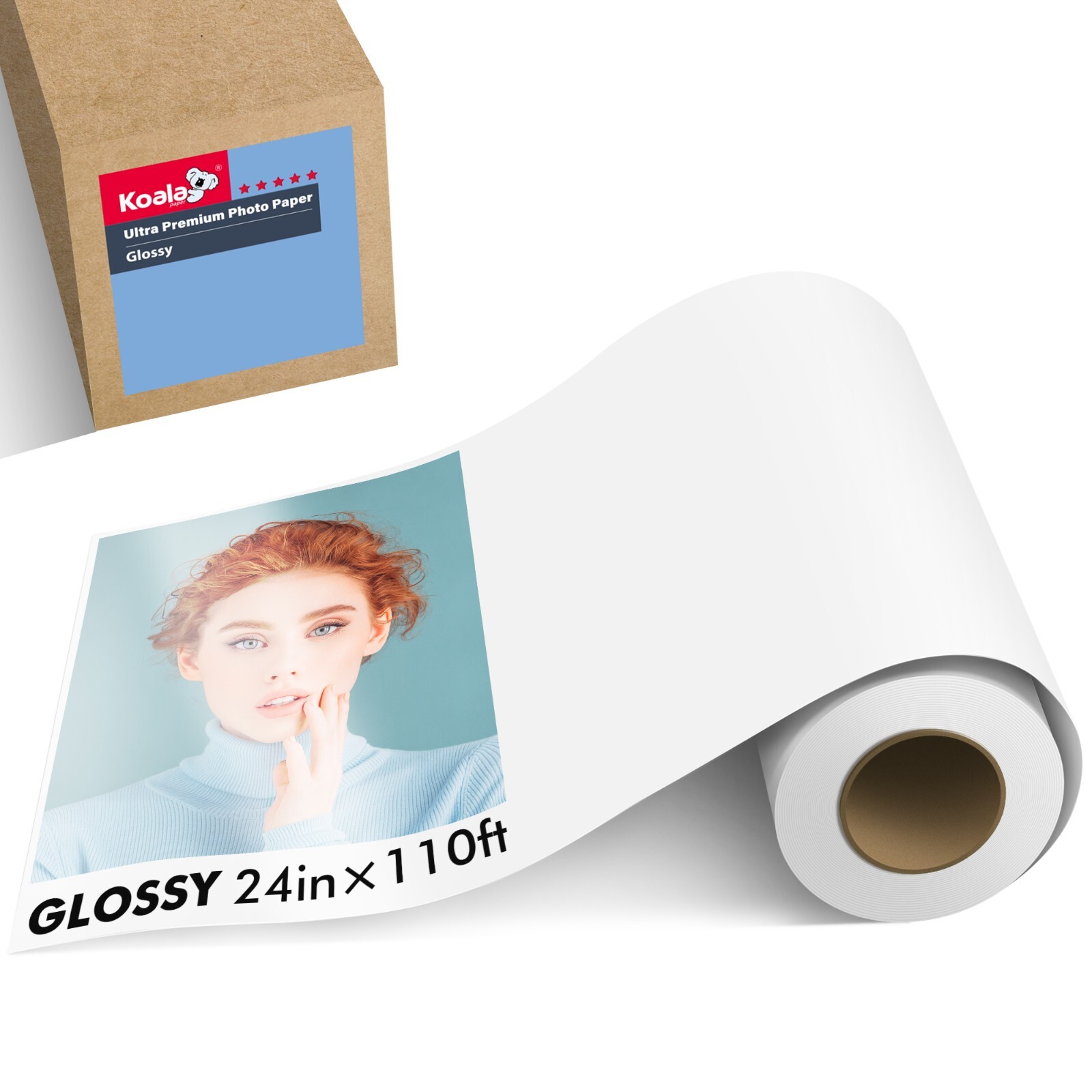 Koala Ultra Premium Glossy Photo Paper Roll 24 In X 110 Ft 72lb Inkjet Printers