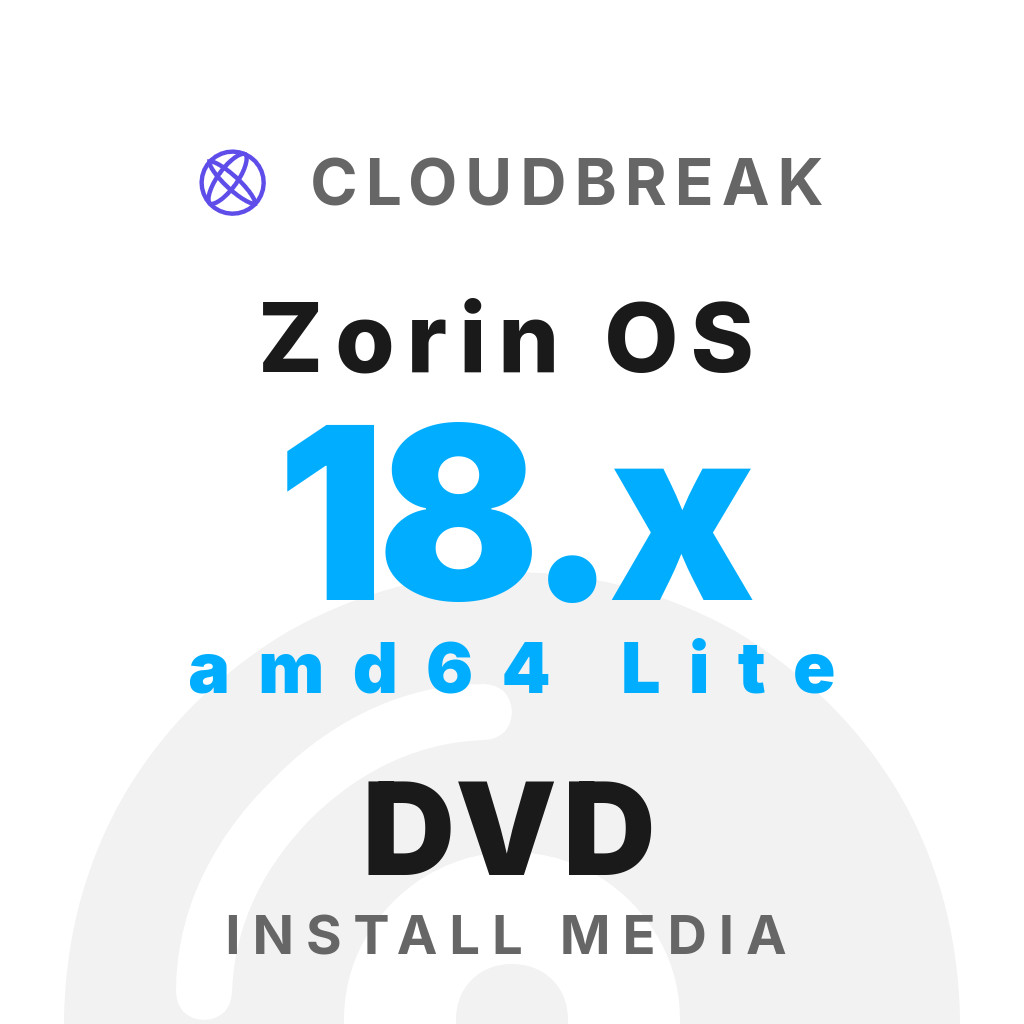 Zorin OS 18.x amd64 Lite Bootable/Live Install DVD NEW