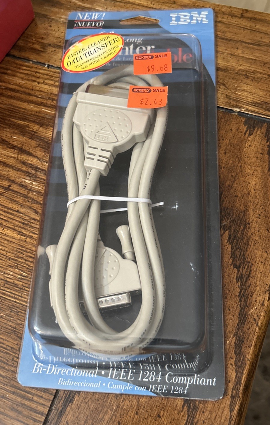 Genuine IBM Bi-Directional IEEE 1284 6' Printer Cable NEW SEALED NOS FAST SHIP