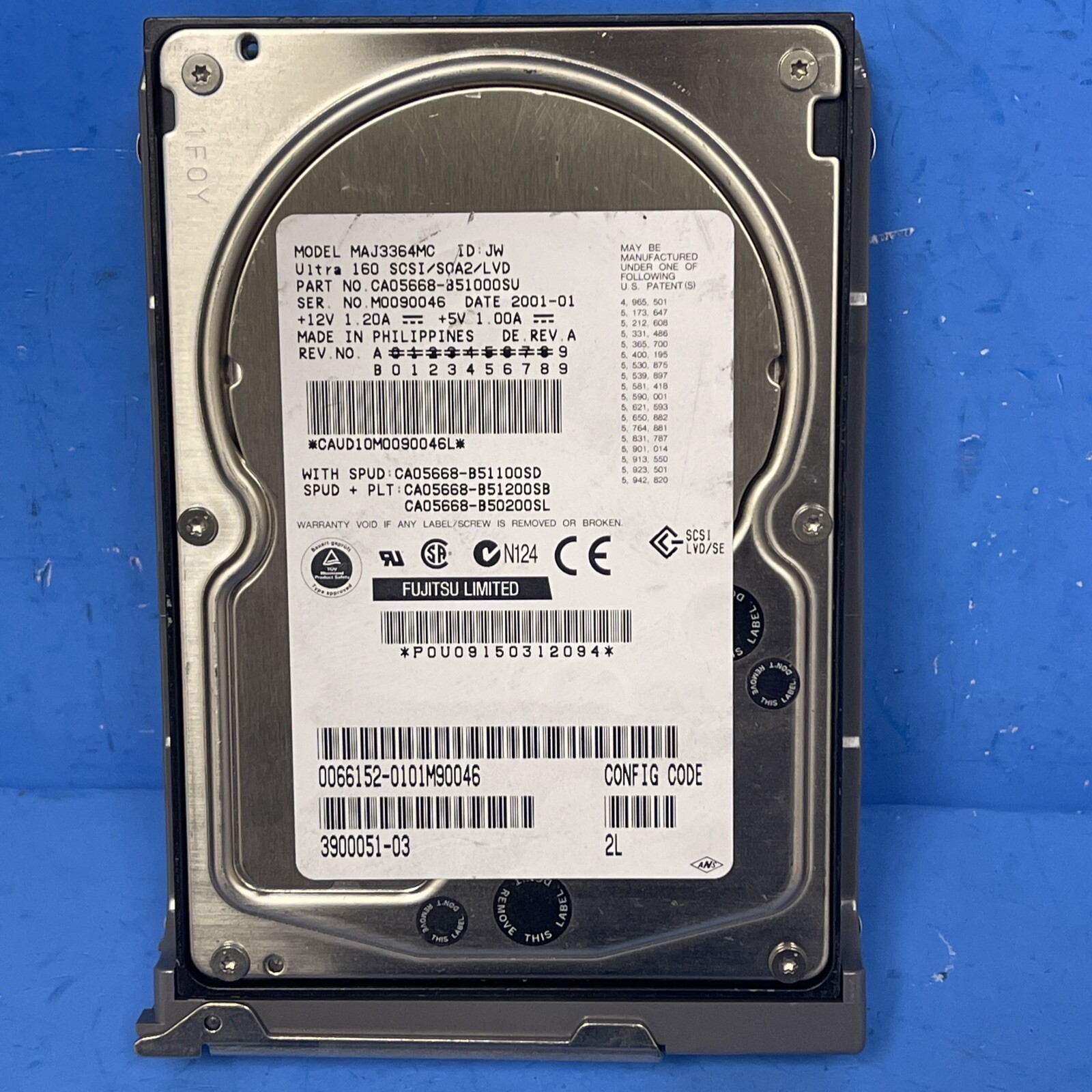 "LOT OF 6"  Fujitsu Allegro 6LE 36.4GB Internal 10000RPM 3.5" (MAJ3364MC) HDD