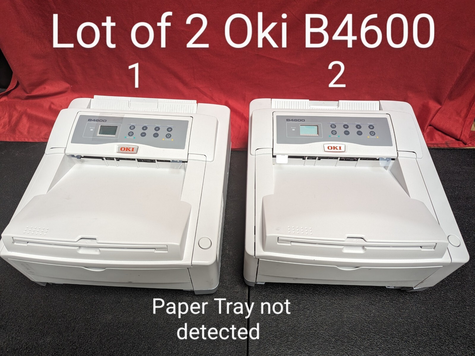 Lot of 2 Okidata OKI B4600 Beige Digital LED Monochrome Printer 230V 62446502