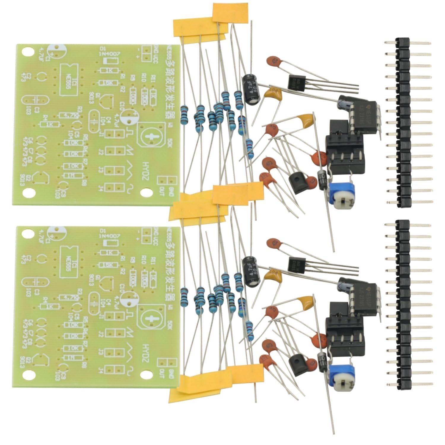 2Pcs NE555 Sine Triangle Square Wave Signal Generator Module