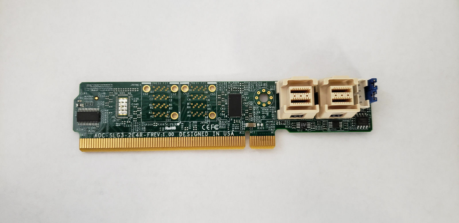 Supermicro AOC-SLG3-2E4R-F NVMe PCIe Host Bus Adapter PCI-E 3.0 NVMe backplane