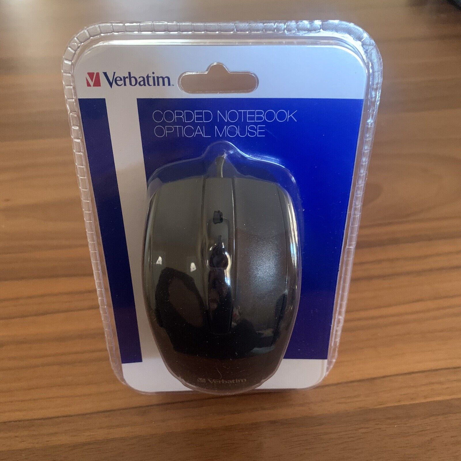 Verbatim Corded Notebook Optical Mouse , Black-NEW, Unopened