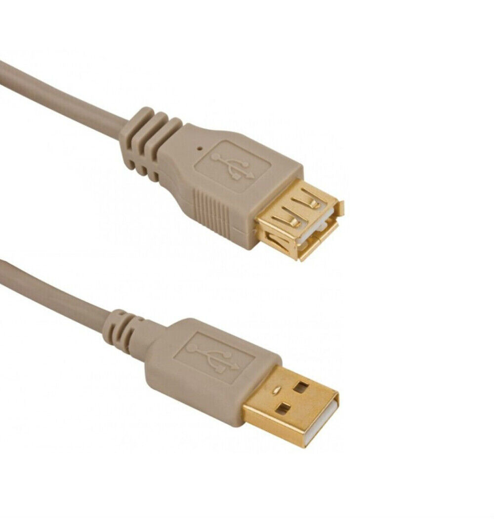 Steren 6 ft USB A-Male to A-Female Extension Cable with Gold Contacts