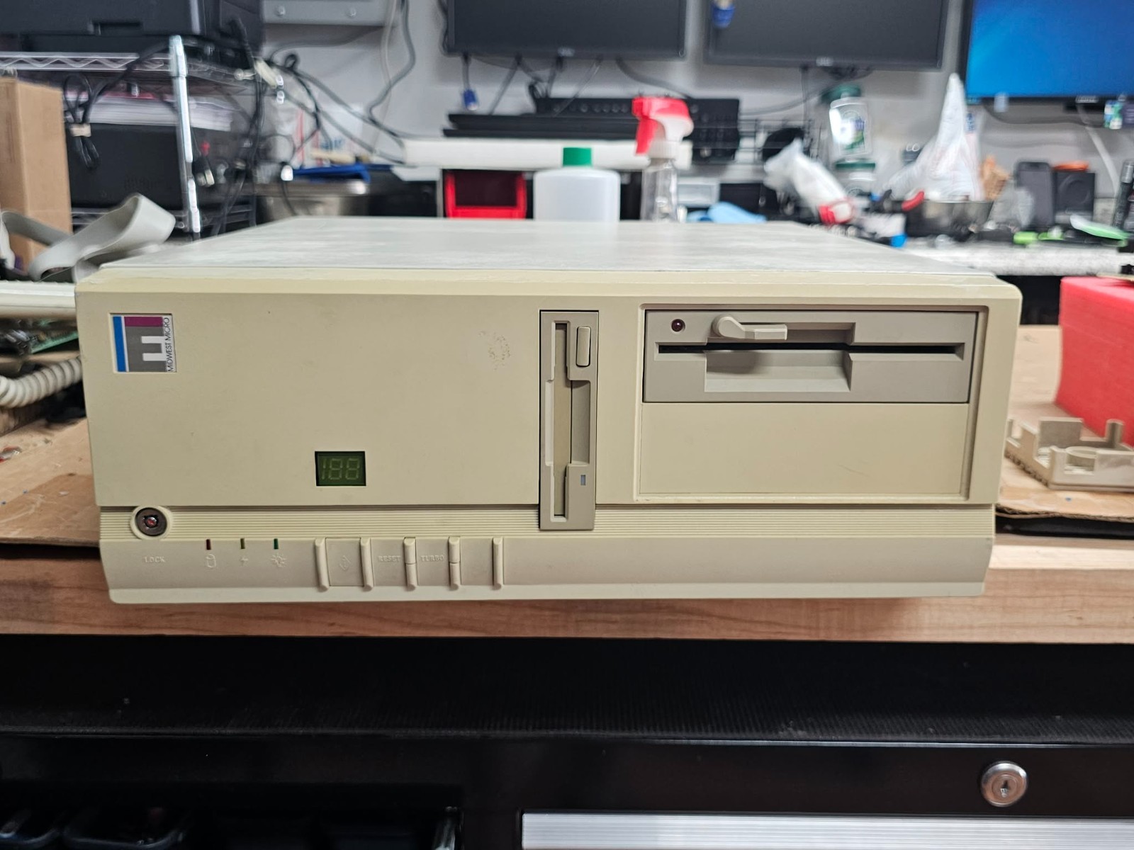 Rare Retro Gaming PC 386 Midwest Micro - Nesxa AMD SX40 Mhz CPU 8 MB RAM Clean