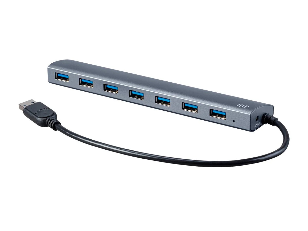 Monoprice 7Port USB 3.0 Hub W/AC Adapter Works W/ High-bandwidth USB 3.0 Devices