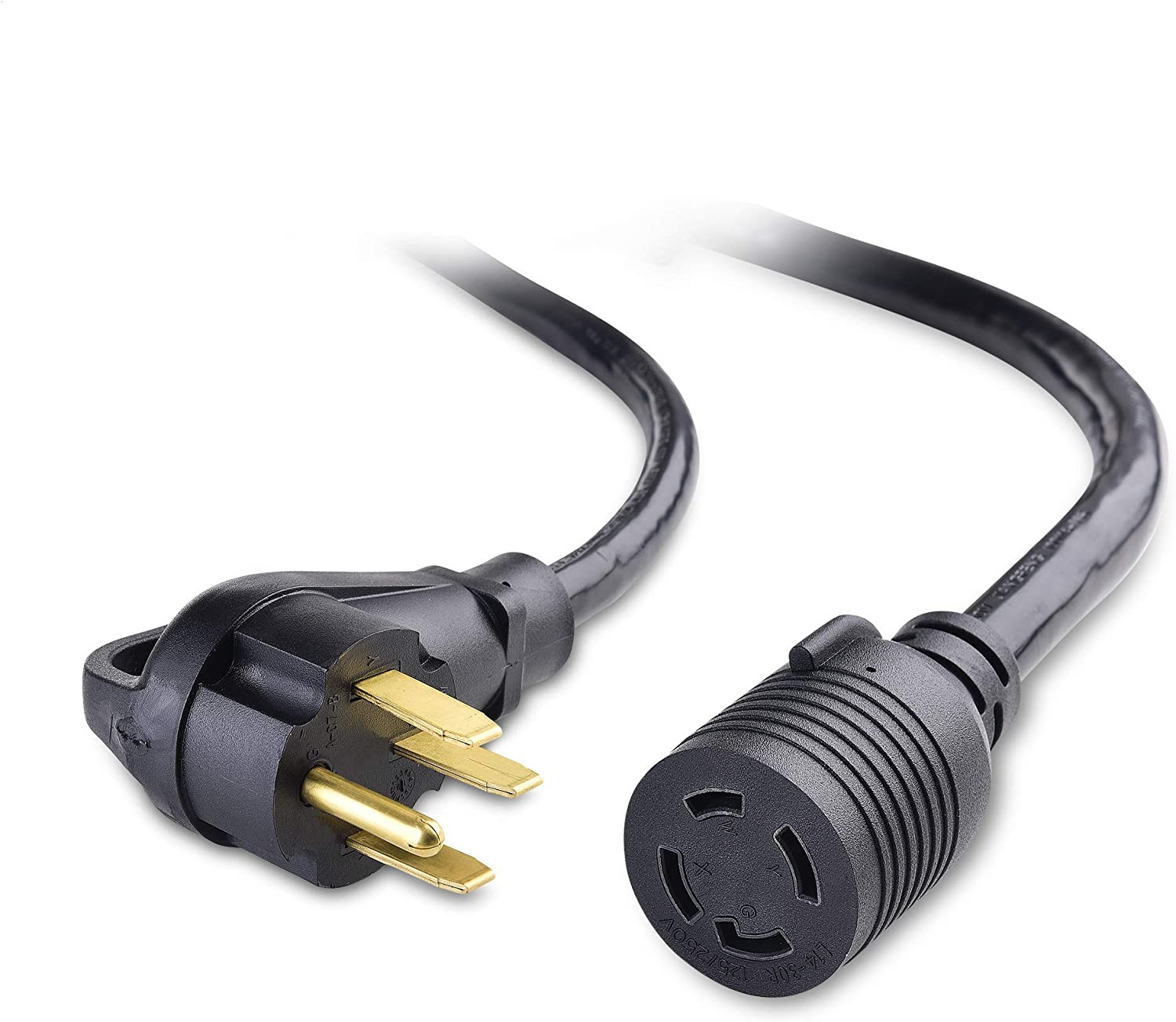 4 Prong 30 AMP to 50 AMP RV Adapter - 1.5Ft, NEMA 14-50P to L14-30R, 50A to 30A