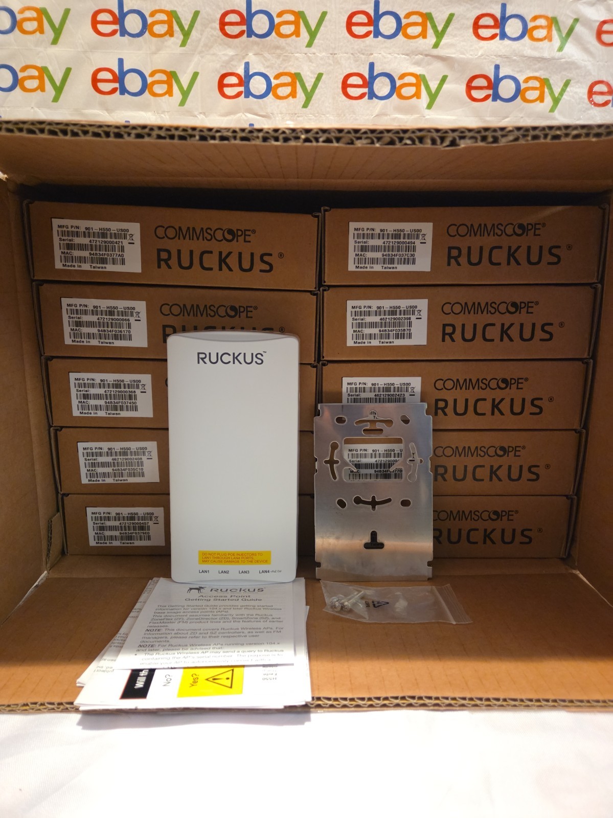 Ruckus H550 Wi-Fi 6 (802.11ax) Indoor Access Point (901-H550-US00) 1 LOT OF #10