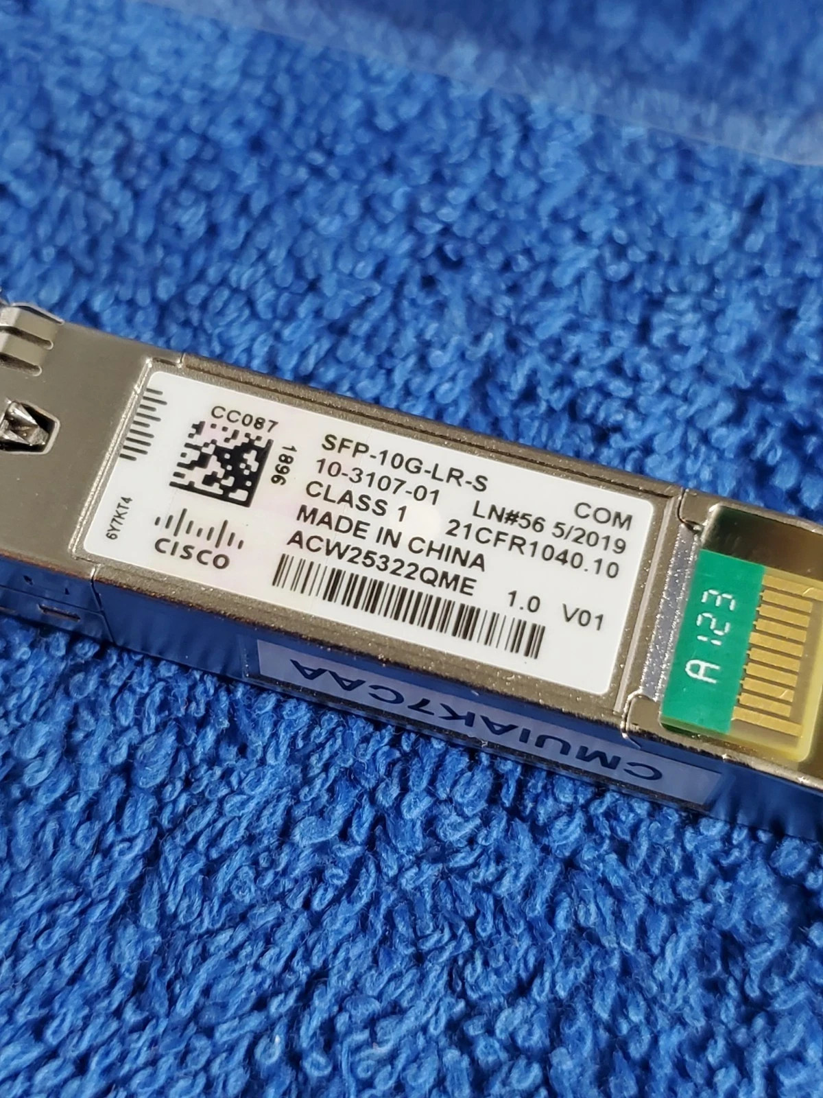 Cisco Cisco SFP-10G-LR-S 10GBASE-LR SFP +Modules Holograms