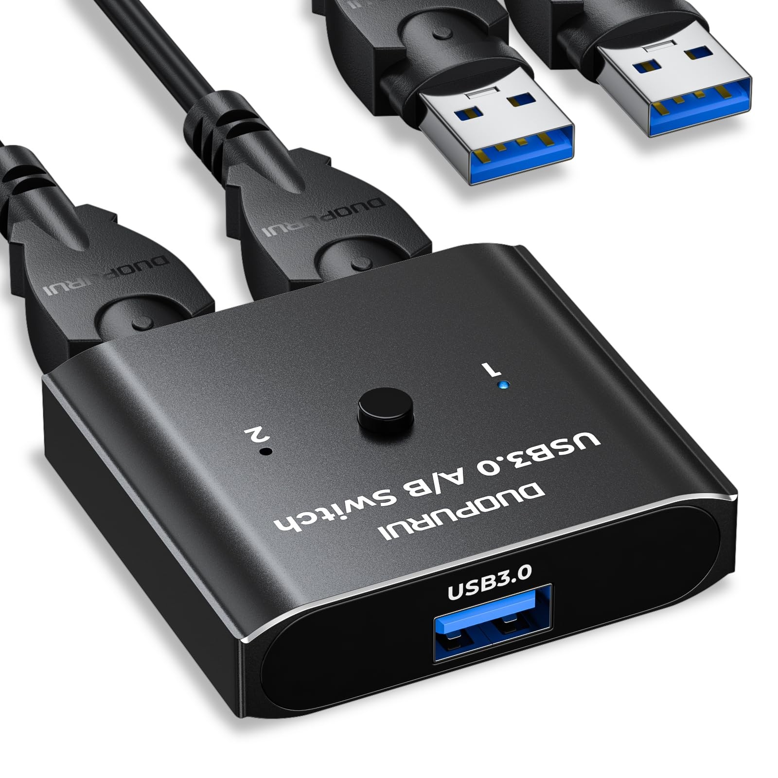 USB 3.0 Switch 2 in 1 Out / 1 in 2 Out Bi-Directional,USB Switcher 2 Computer...