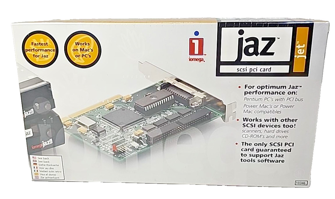 Iomega Jaz Jet PCI SCSI Card Adaptec AHA-2930C PC/Mac 10346 NEW SEALED