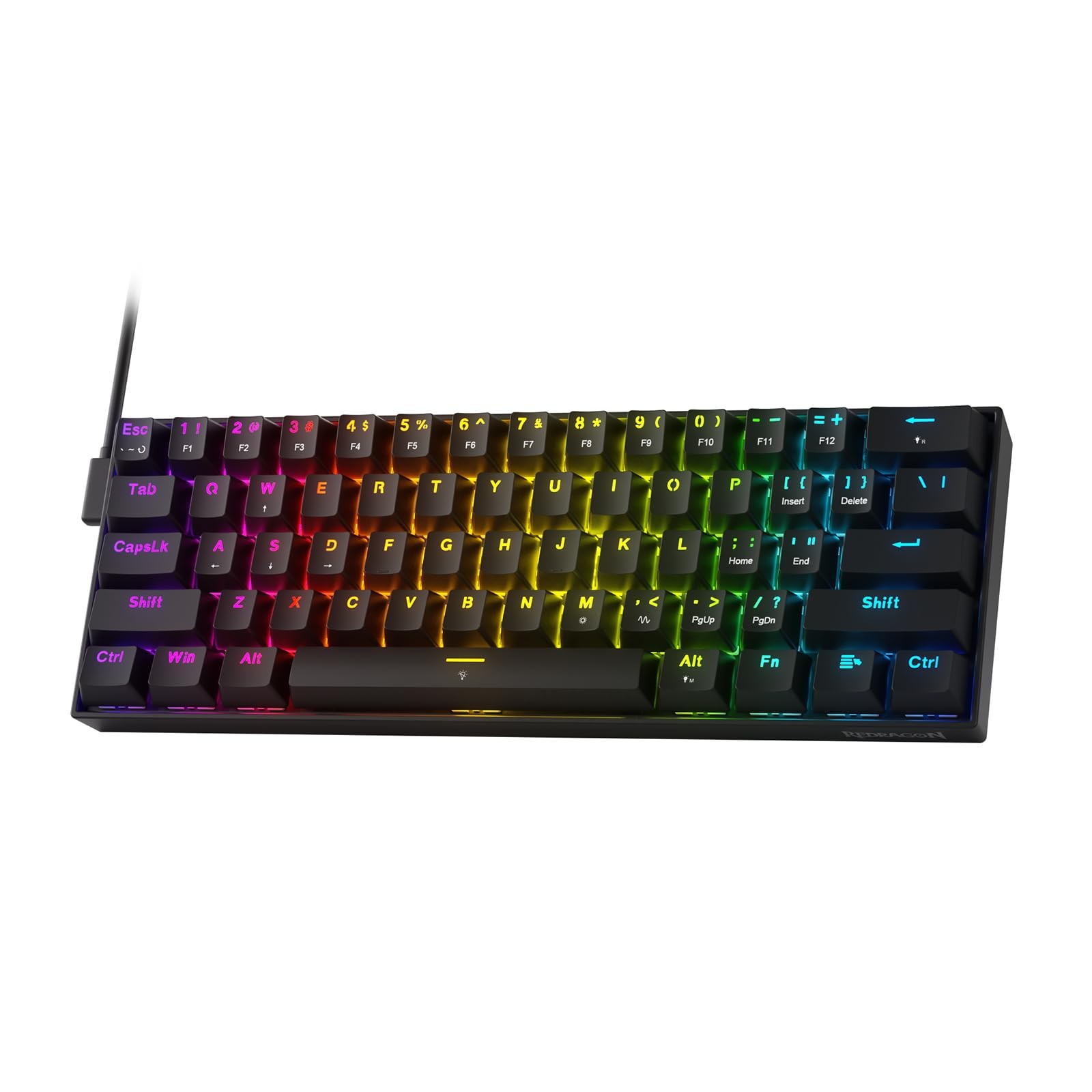 Redragon K617 Rapid Trigger Gaming Keyboard, 60% 61 Keys Wired Mechanical
