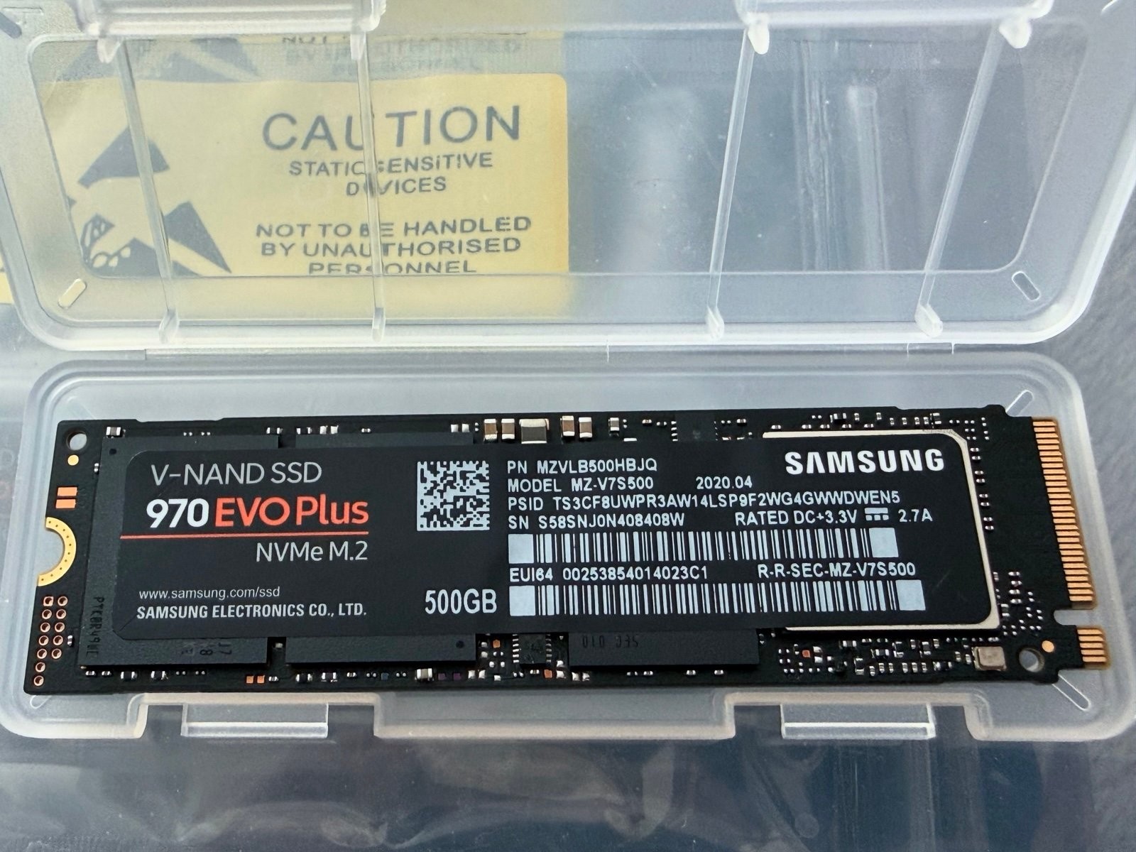 Samsung 970 EVO Plus 500GB M.2 NVMe SSD MZ-V7S500 - 92%+ Health Tested