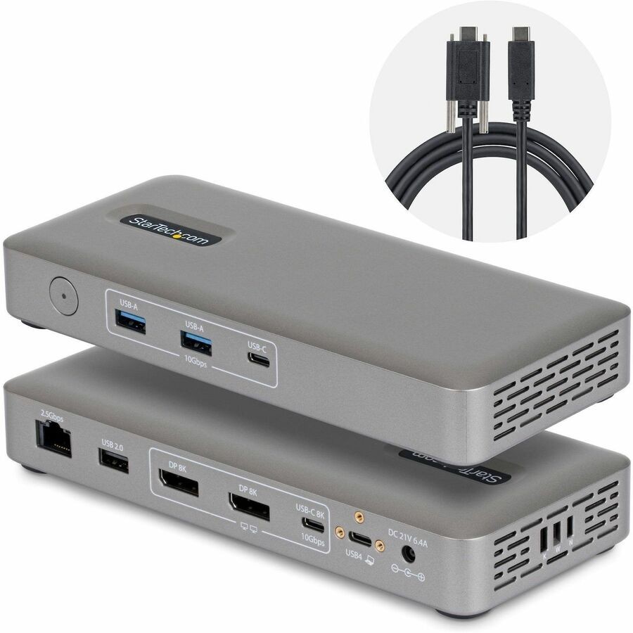 StarTech USB4 Docking Station Driverless Dual 4K for macOS and Windows Universal