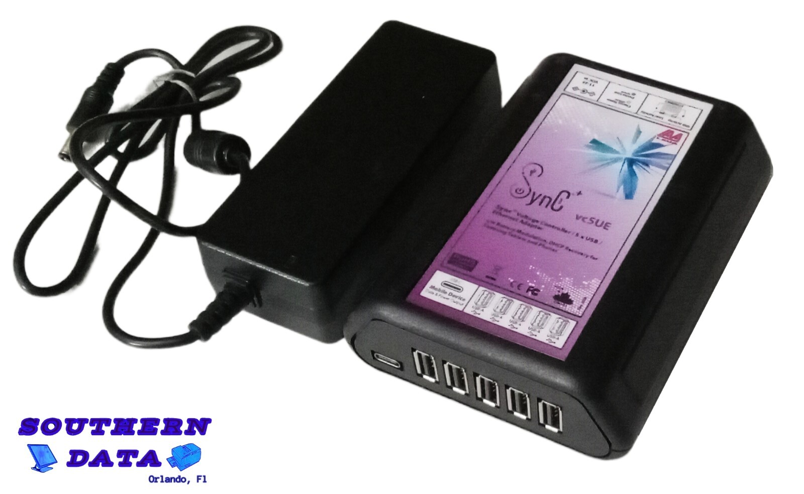 LAVA USBC-ADAPTOR  eSynC-vc5UE 5 x USB-A  Ethernet Voltage Converter-e series