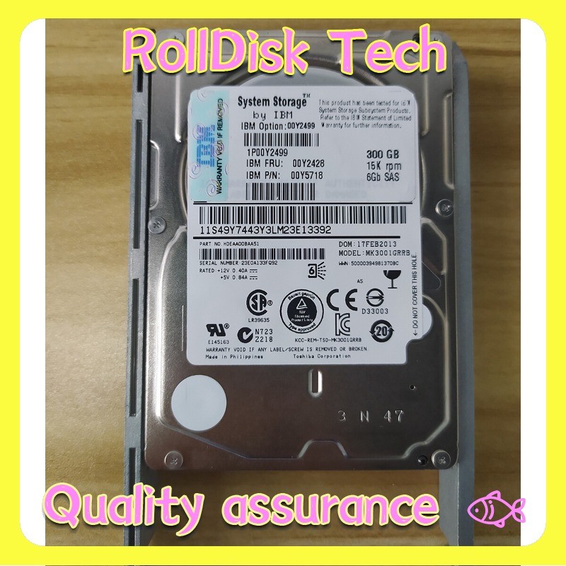 New IBM 00Y2428 300GB 15000RPM SAS 6GBPS 2.5 INCH SFF Hard Drive Disk HDD