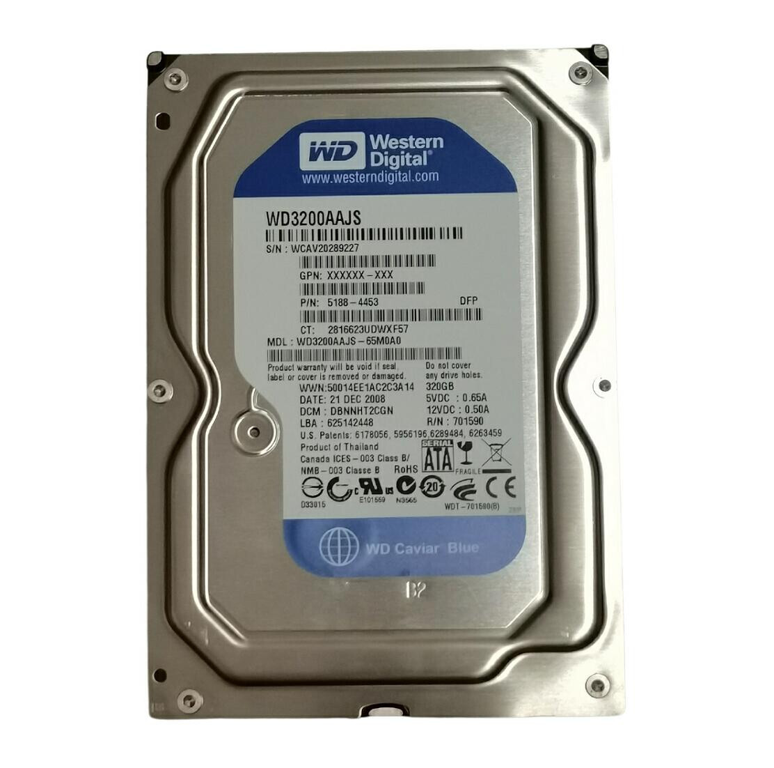 Western Digital 320GB WD3200AAJS-65M0A0 7200RPM SATA 3.5" Desktop HDD Hard Drive