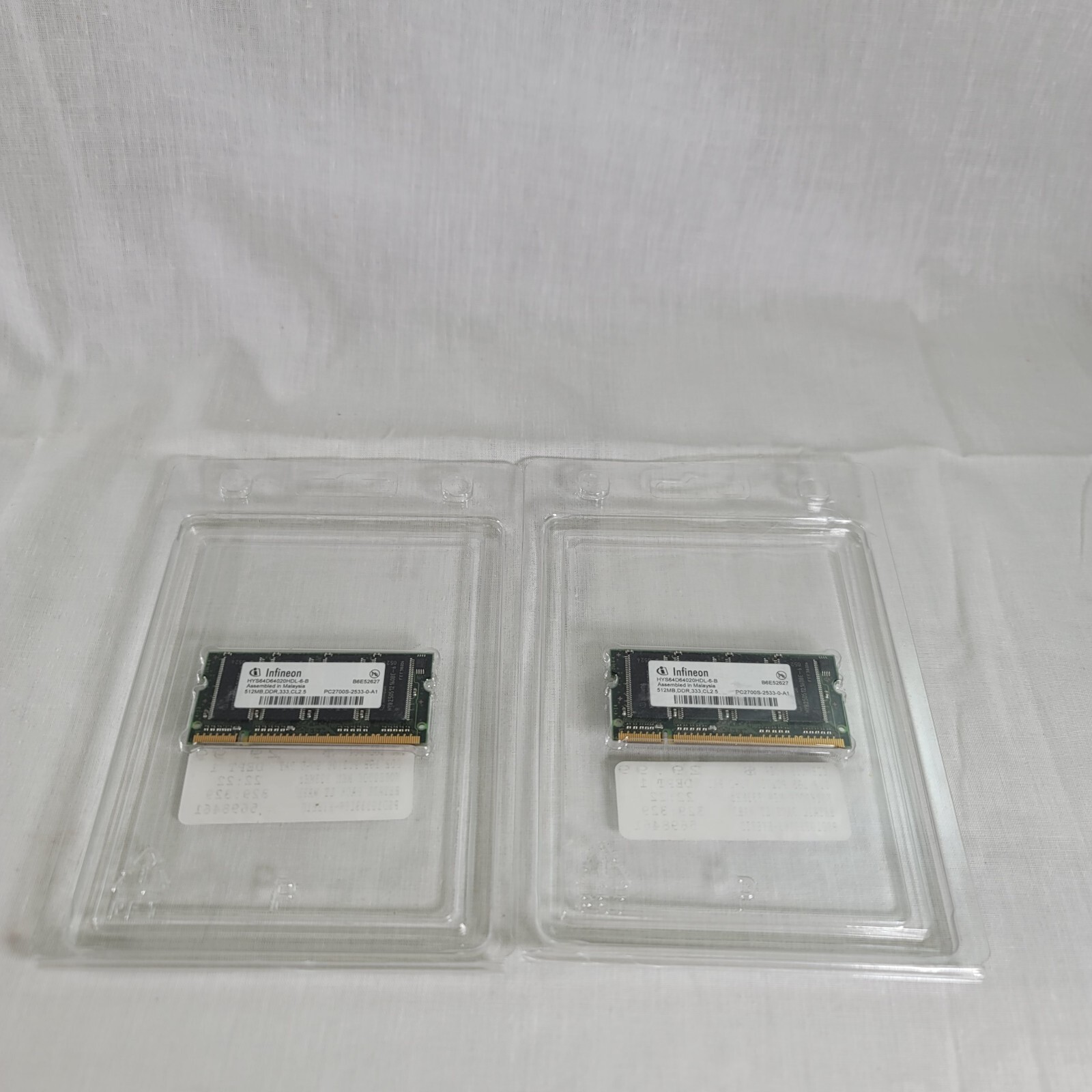 (2) Two Infineon HYS64D64020HDL-6-B 512 MB