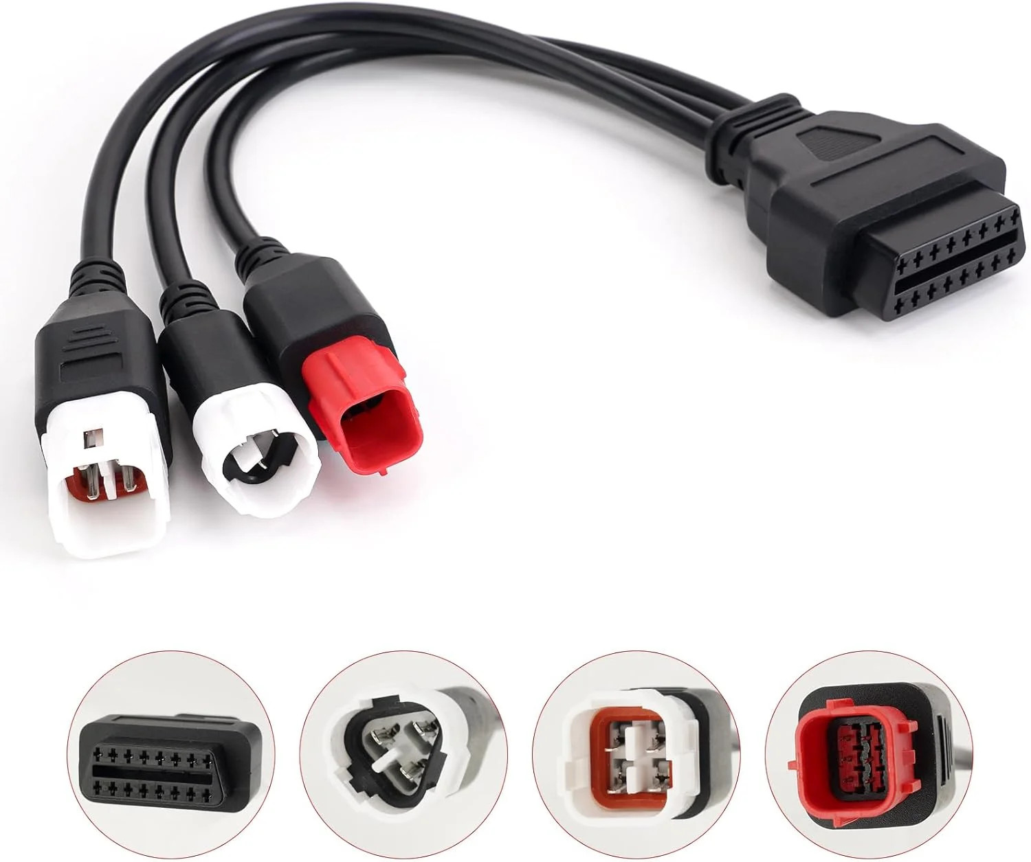 3-in-1 OBD2 Diagnostic Adapter for Yamaha Kline Euro5 Motorcycle Honda CRF KTM,3