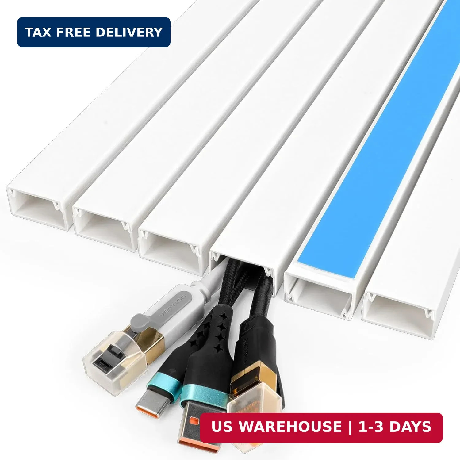 87in Cord Hider Kit, Cord Covers for Wires on Wall, Paintable Cable Raceway, Cor