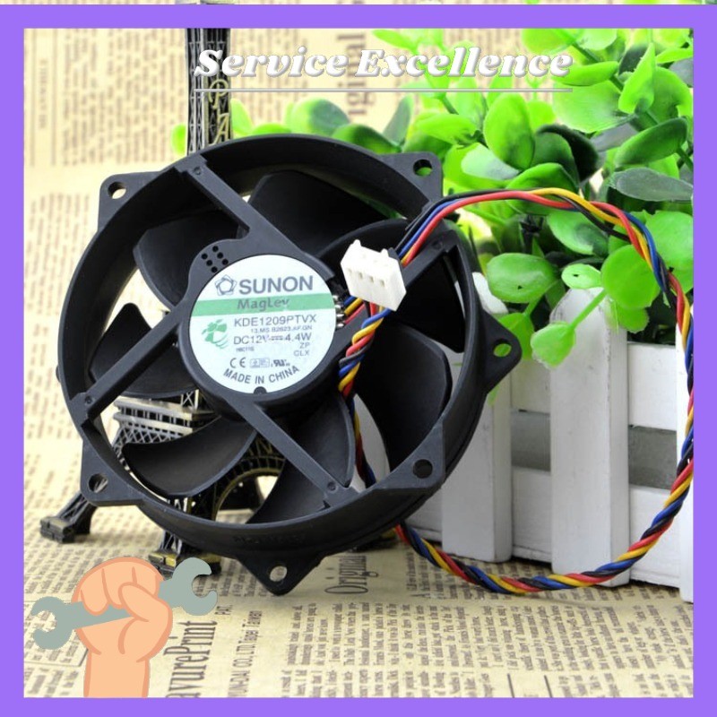 SUNON 2PCS 90/80mm x 25mm KDE1209PTVX Maglev Cooler Cooling Fan 12V 4.4W