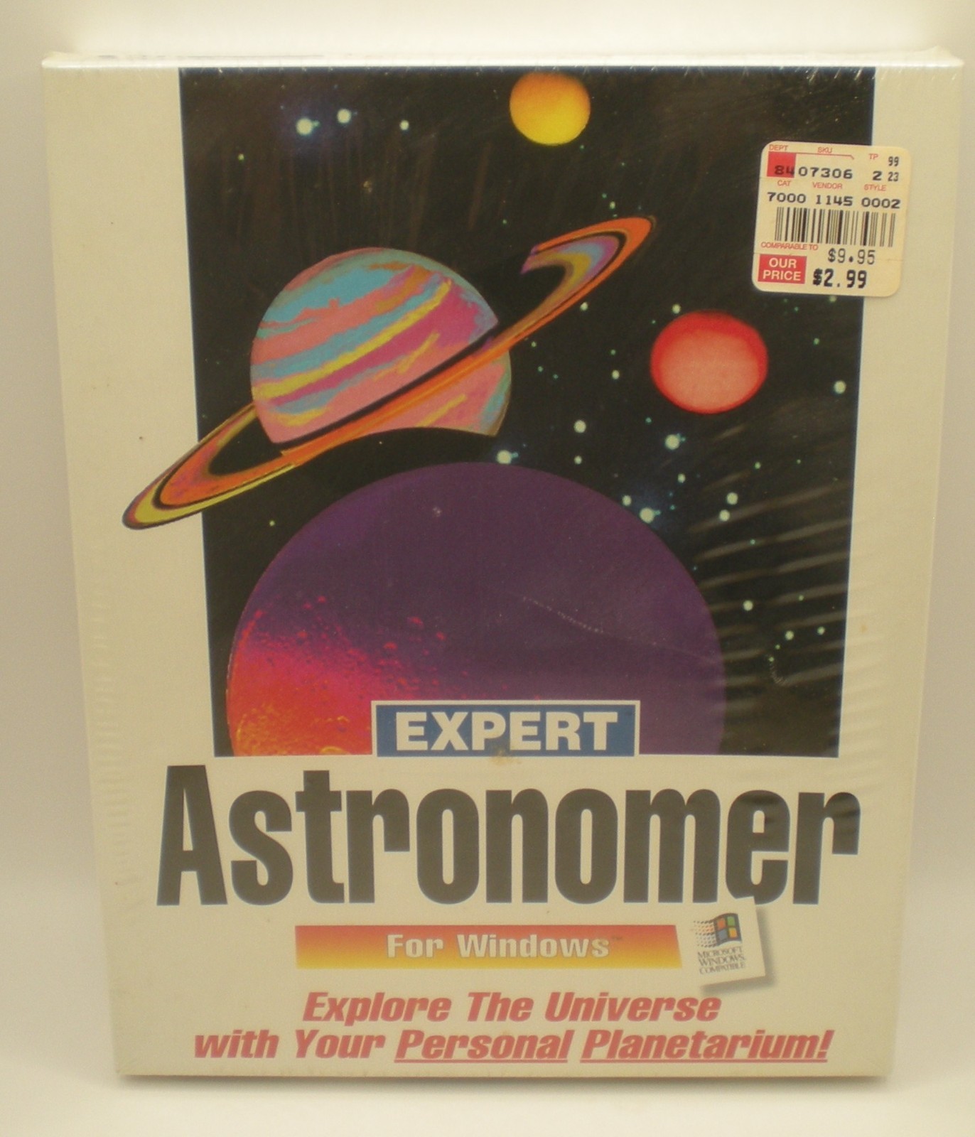 Vintage EXPERT ASTRONOMER Software Floppy Astronomy Educational PC sealed