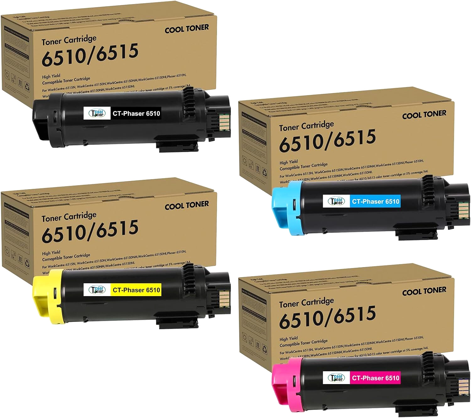 Toner Cartridge for Xerox Phaser 6510 & WorkCentre 6515 (106R03677-106R03480)