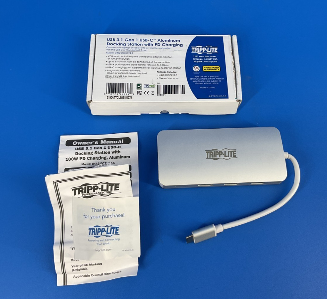 Tripp Lite USB-C Docking Station U442-DOCK12-S ✅❤️️✅❤️