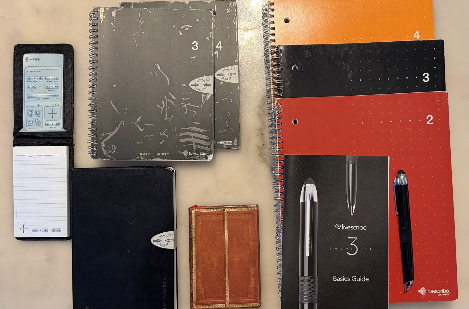 Livescribe 3 Smartpen Bundle + 7 Dot Paper Notebooks, Notepad & Basics Guide
