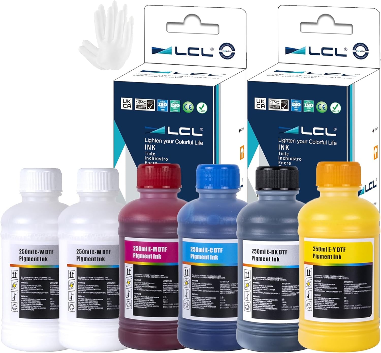 LCL DTF Ink 1500ML Refill for PET Film DTF Printer Ink Transfer Cartridge