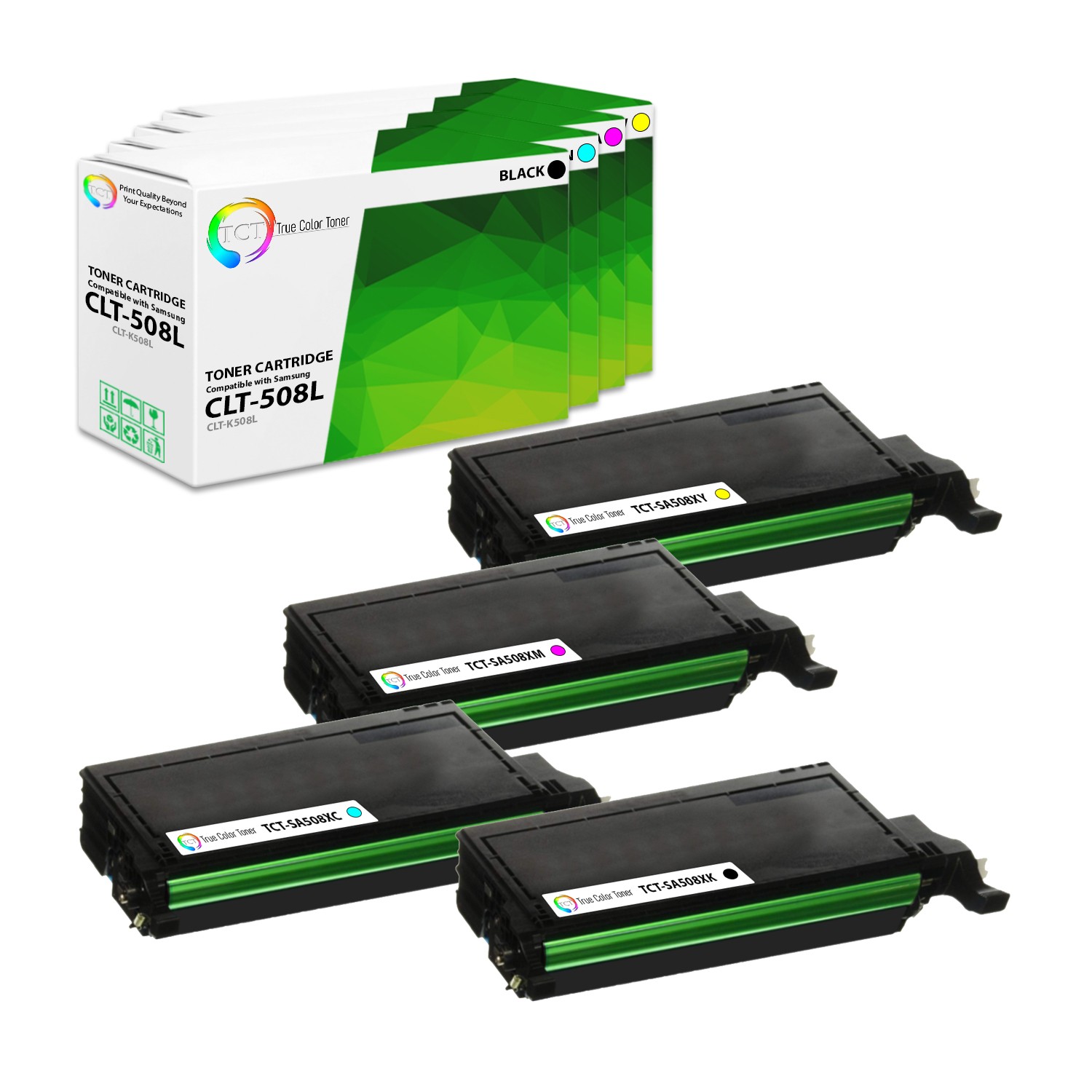 TCT 4PK CLT508L Color Toner Cartridge Set For Samsung CLP620 CLP670 CLX6220