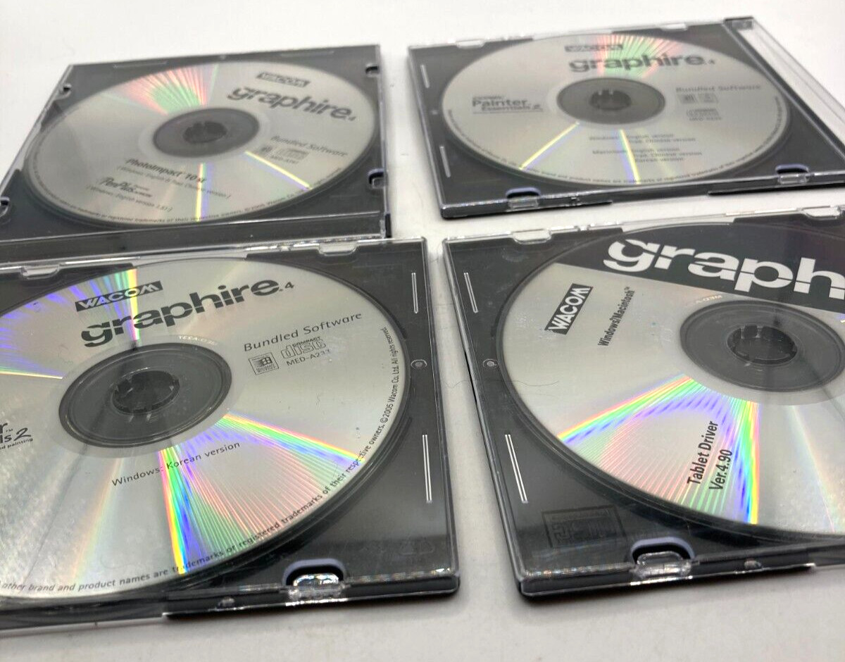 Wacom Graphire Version 4. Bundle Software CDs Painter Essentials 2