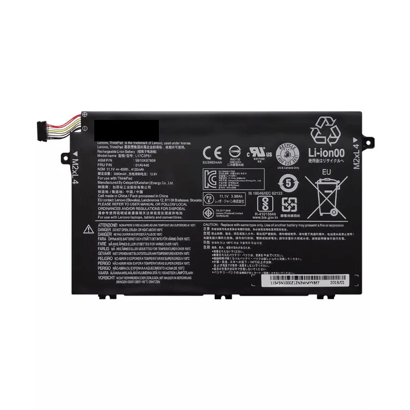 Original Battery For  Lenovo ThinkPad E480 E490 E580 E585 E595 L17L3P51 L17M3P51