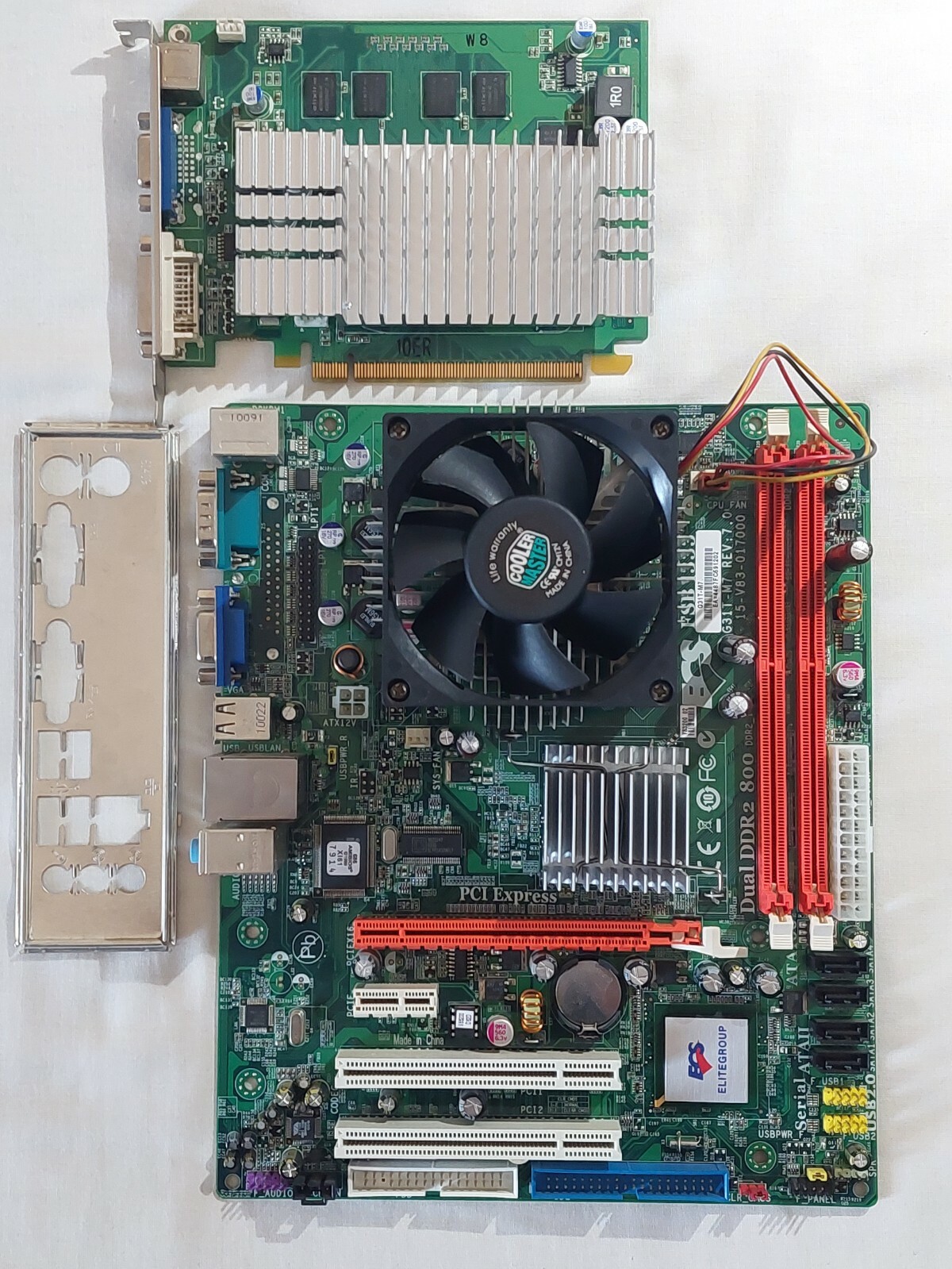 ECS G31T-M7 REV:7.0 Socket 775+CPU Intel Pentium E5200 2,50GHz+GPU NV GF9400GT