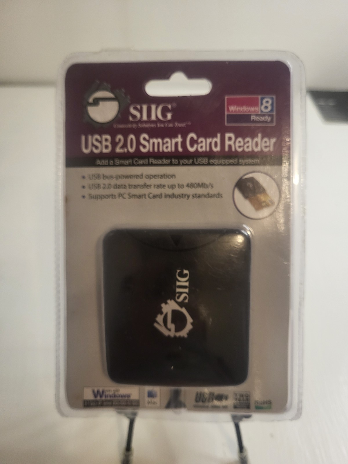 BRAND NEW SIIG USB 2.0 Smart Card Reader Black