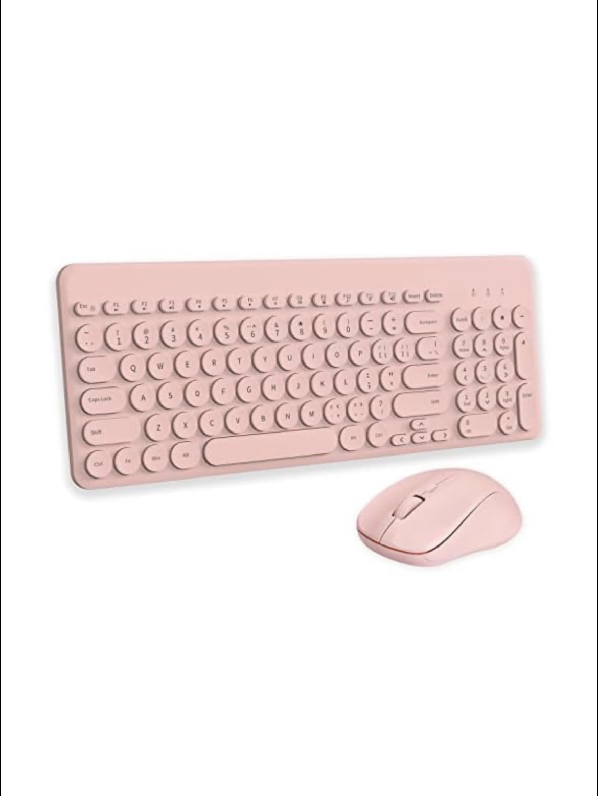 Arcwares Wireless Keyboard and Mouse Combo (Pink) | 2.4G Ergonomic USB Keyboard