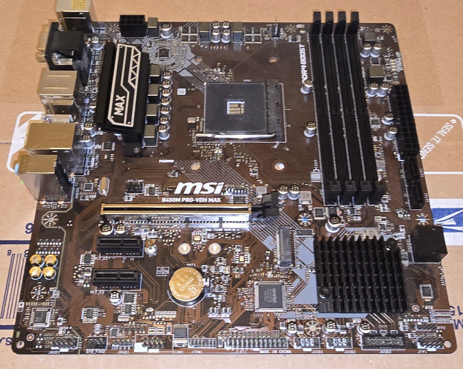 MSI B450M PRO-VDH MAX Motherboard (Read Description)
